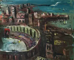 Hans Fronius, Byzanz, 1956, oil on canvas