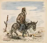 Ludwig Heinrich Jungnickel, Rider on a donkey