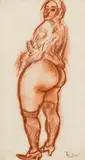 Rudolf Wacker, Standing nude from behind