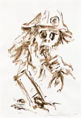 Hans Fronius, Untitled, 1986, India ink on paper; unframed