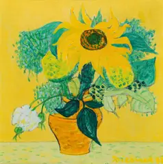 Gerhild Diesner, Sunflower, 1968, oil on canvas
