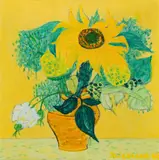 Gerhild Diesner, Sunflower, 1968, oil on canvas