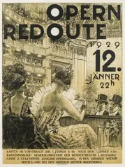 Alfred Roller, Poster "Opernredoute" am 12. Jänner 1929
