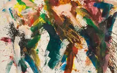 Franz Grabmayr, Tanzbild, 1983, acrylic on Molino on press board; framed
