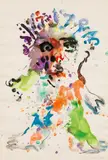 Otto Muehl, Untitled, 1985, watercolour on paper; framed