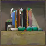 Karl Korab, Still life with head and fruits