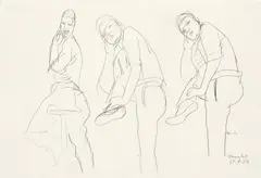 Heidi by Otto Muehl, 1986, pencil on paper, unframed, sold Feb 2018