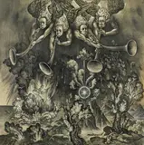 Peter Proksch, The first four trombones, 1982, mixed media on paper; framed