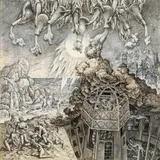 Peter Proksch, The seven vessels, 1983, mixed media on paper; framed