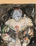 Peter Sengl, Mittelvorderhanddippel-Ellipsoidersatz, 1979, Mischtechnik auf Papier; gerahmt