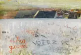 Gottfried Salzmann, Untitled, mixed media on paper; framed