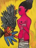 Guillaume Cornelis van Beverloo, Lila Frau, 2001, Lithographie