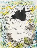 o.T. by Hans Staudacher, 1987, Mischtechnik auf Papier; gerahmt, sold Feb 2018