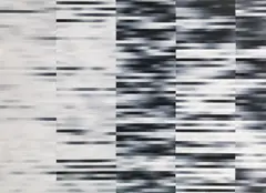 Esther Stocker, Untitled, 1999, oil on cotton; unframed