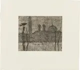 Paul Flora, mixed lot: four prints, etchings on paper, unframed