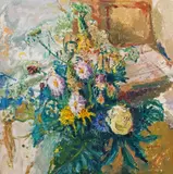 Max Weiler, Flower bouquet with chervil