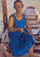 Ferdinand Andri, At the Attersee, oil on canvas
