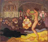 Artur Nikodem, Bauchtanz, 1917, oil on canvas