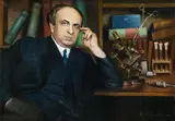 Ernest Neuschul, portrait of the chemist Hermann Heinz, 1930, oil on canvas