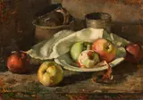 Karl Truppe, Apples, 1943, oil on cardboard