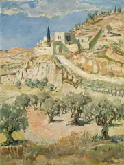Jerusalem by Ernst Huber, 1926, oil on canvas, sold Dec 2017