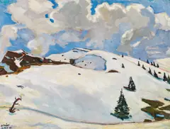 'Im Feld' by Wilhelm Thöny, 1917, oil on canvas, sold Dec 2017