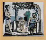 Pablo Picasso, Bacchanale, 1955, color aquatint etching on paper