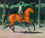 Arnold Clementschitsch, Der rote Reiter, c. 1914, oil on canvas