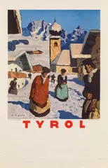 Alfons Walde, Tyrol (village street in winter), 1933/1934, poster, offset print on paper