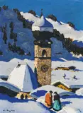 Alfons Walde, 'Tiroler Bergdorf' (Auracher Kirchl)