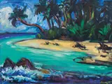 Helmut Arnez, Rannalhi III (Maledives), 1985, oil on canvas