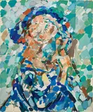 Gustav Hessing, Portrait of a lady, oil on canvas