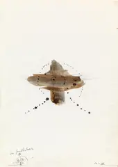 Ein Gesichtskreis by Hans Bischoffshausen, 1976, mixed media on paper; unframed, sold Dec 2017