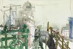 Rudolf Hradil, Urania, watercolour on paper; unframed