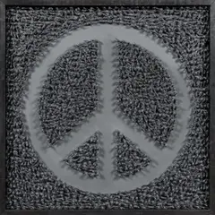Grey Peace by Ben Allen, grey plastic figures on hardboard; framed, offered Dec 2017