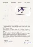 7000 Eichen - on the occasion of the documenta VII in Kassel 1982 by Joseph Beuys, 1982, print on paper; framed, sold Dec 2017