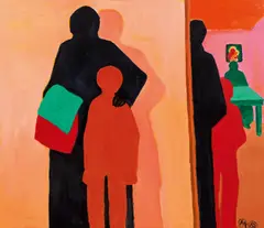 Robert Hammerstiel, Inside and Outside the room, 2005, acrylic on canvas; framed
