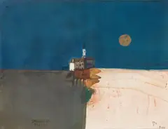 Spanien 27, Malda by Giselbert Hoke, 1991, gouache on paper; framed, sold Dec 2017