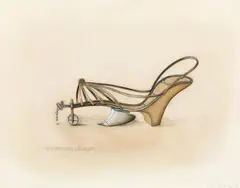 Birgit Jürgenssen, to plough the path, 1976, mixed media on paper; unframed