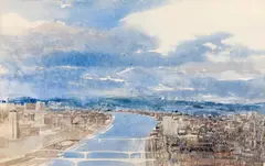 Rouen de la Corniche by Gottfried Salzmann, watercolour on paper; framed, sold Dec 2017