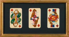Karl Korab, Cards, 1966-67, mixed media on paper, cellophane wrapped, framed