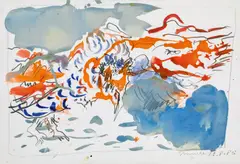 Untitled by Otto Muehl, 1985, mixed media on paper; unframed, sold Dec 2017