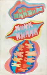Oswald Oberhuber, Teeth, 1967, oil on canvas; unframed