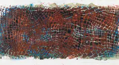 rust brown by Drago J. Prelog, 1987/88, mixed media, collage on paper; framed, sold Dec 2017