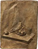 Josef Pillhofer, Homage à Cézanne, 1946, plaster, bronze relief