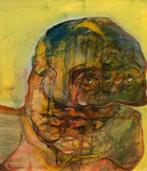 Heinz Stangl, Untitled, 1966, mixed media on paper on wood; framed