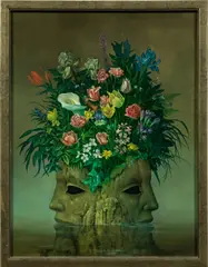 Untitled by Peter Proksch, resin oil on hardboard; framed, sold Dec 2017