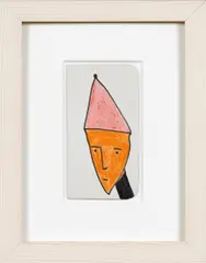 Franz Blaas, Untitled (mixed lot of three artworks), 1999, mixed media on cardboard; framed
