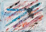 Schräg im Raum by Hans Staudacher, 1999, mixed media on paper; framed, sold Dec 2017