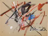 Hans Staudacher, Untitled, acrylic on cardboard; framed
